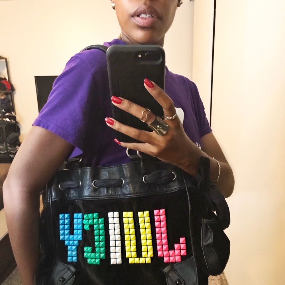 Juicy Couture Rainbow Studded Shoulder Bag  - Picture 8 of 8